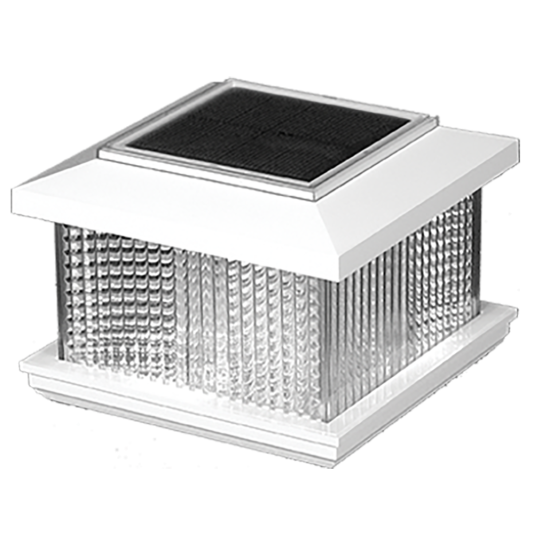 LMT 4" Sq. Galaxy Solar Light Post Cap (Khaki)