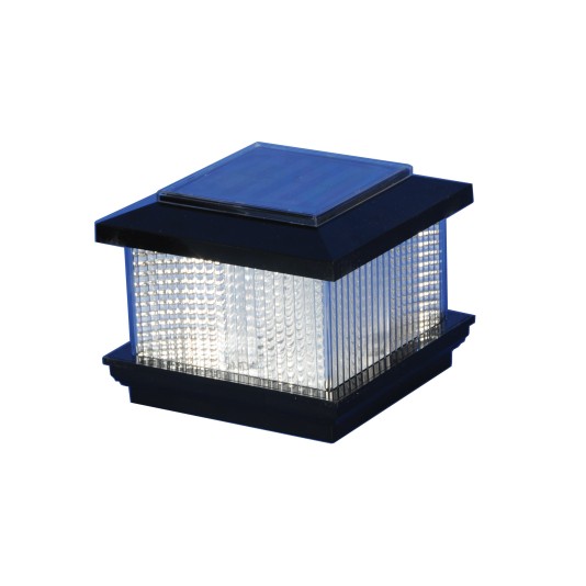 4" Sq. Galaxy Solar Post Cap | Black 
