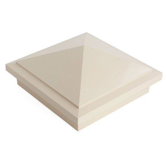 4" X 4" Haven Style Vinyl Post Cap for Vinyl Fence and Railing (Beige)