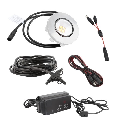 ZipUp 9-Piece 1-Watt Ceiling & Under Deck Lights w/ Twist Connection & Gaskets - White (simple_unboxed)