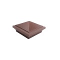 3.625" x 3.625" Haven Style Vinyl Post Cap for Vinyl Fence and Railing (Antique Copper)