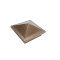 3.625" x 3.625" Haven Style Vinyl Post Cap for Vinyl Fence and Railing (Antique Gold)