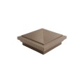 3.625" x 3.625" Haven Style Vinyl Post Cap for Vinyl Fence and Railing (Antique Gold)
