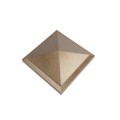 3.625" x 3.625" Haven Style Vinyl Post Cap for Vinyl Fence and Railing (Antique Gold)