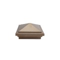 3.625" x 3.625" Haven Style Vinyl Post Cap for Vinyl Fence and Railing (Antique Gold)