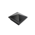 3.625" x 3.625" Haven Style Vinyl Post Cap for Vinyl Fence and Railing (Hammertone Black)
