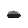 3.625" x 3.625" Haven Style Vinyl Post Cap for Vinyl Fence and Railing (Hammertone Black)