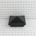 3.625" x 3.625" Haven Style Vinyl Post Cap for Vinyl Fence and Railing (Hammertone Black)