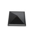 3.625" x 3.625" Haven Style Vinyl Post Cap for Vinyl Fence and Railing (Hammertone Black)