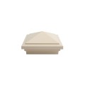 4" X 4" Haven Style Vinyl Post Cap for Vinyl Fence and Railing (Almond)