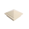 4" X 4" Haven Style Vinyl Post Cap for Vinyl Fence and Railing (Almond)