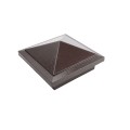 4" X 4" Haven Style Vinyl Post Cap for Vinyl Fence and Railing (Antique Brown)