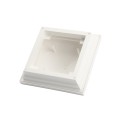 4" X 4" Haven Style Vinyl Post Cap for Vinyl Fence and Railing (White) (simple6)