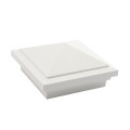 4" X 4" Haven Style Vinyl Post Cap for Vinyl Fence and Railing (White) (simple6)
