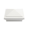 4" X 4" Haven Style Vinyl Post Cap for Vinyl Fence and Railing (White) (simple6)