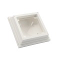 4" X 4" Haven Style Vinyl Post Cap for Vinyl Fence and Railing (White) (simple6)