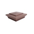 3.625" Cape May Style Vinyl Post Cap for Vinyl Fence and Railing (Antique Copper)