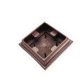 3.625" Cape May Style Vinyl Post Cap for Vinyl Fence and Railing (Antique Copper)