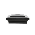 3.625" Cape May Style Vinyl Post Cap for Vinyl Fence and Railing (Hammertone Black)