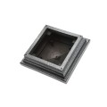 4" X 4" Cape May Style Vinyl Post Cap for Vinyl Fence and Railing (Antique Gray) 