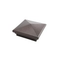 3.625" x 3.625" Neptune Style Vinyl Post Cap for Vinyl Fence and Railing (Antique Brown)