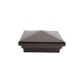 3.625" x 3.625" Neptune Style Vinyl Post Cap for Vinyl Fence and Railing (Antique Brown)