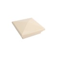 4" X 4" Neptune Style Vinyl Post Cap for Vinyl Fence and Railing (Beige)