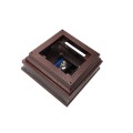 3.625" Sq. Neptune Solar LED Lighted Vinyl Post Cap for Wood and Vinyl Fence (Antique Copper)
