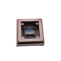 3.625" Sq. Neptune Solar LED Lighted Vinyl Post Cap for Wood and Vinyl Fence (Antique Copper)