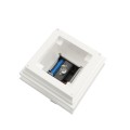 3.625" Sq. Neptune Solar LED Lighted Vinyl Post Cap for Vinyl Fence and Railing (White)