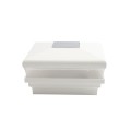 3.625" Sq. Neptune Solar LED Lighted Vinyl Post Cap for Vinyl Fence and Railing (White)
