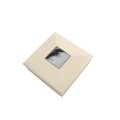 4" Sq. Neptune Solar LED Lighted Vinyl Post Cap for Vinyl Fence and Railing (Almond)