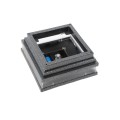 4" Sq. Neptune Solar LED Lighted Vinyl Post Cap for Vinyl Fence and Railing (Antique Gray)