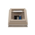 4" Sq. Neptune Solar LED Lighted Vinyl Post Cap for Vinyl Fence and Railing (Khaki)