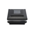 3.625" Sq. Cape May Solar LED Lighted Vinyl Post Cap for Vinyl Fence and Railing (Hammertone Black) 