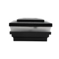 3.625" Sq. Cape May Solar LED Lighted Vinyl Post Cap for Vinyl Fence and Railing (Hammertone Black)