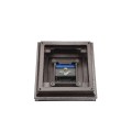 4" Sq. Cape May Solar LED Lighted Vinyl Post Cap for Vinyl Fence and Railing (Antique Brown)