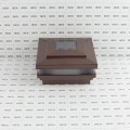 4" Sq. Cape May Solar LED Lighted Vinyl Post Cap for Vinyl Fence and Railing (Antique Copper)