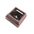 4" Sq. Cape May Solar LED Lighted Vinyl Post Cap for Vinyl Fence and Railing (Antique Copper)