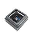 4" Sq. Cape May Solar LED Lighted Vinyl Post Cap for Vinyl Fence and Railing (Antique Gray)
