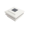 4" Sq. Cape May Solar LED Lighted Vinyl Post Cap for Vinyl Fence and Railing (White)
