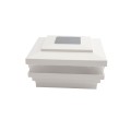 4" Sq. Cape May Solar LED Lighted Vinyl Post Cap for Vinyl Fence and Railing (White)