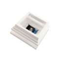4" Sq. Cape May Solar LED Lighted Vinyl Post Cap for Vinyl Fence and Railing (White)