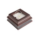 3.625" Sq. Neptune Low Voltage LED Lighted Vinyl Post Cap for Vinyl Fence and Railing (Cool White) Antique Copper