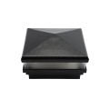 3.625" Sq. Neptune Low Voltage LED Lighted Post Cap - Hammertone Black 1484-LED-HB-3K
