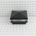 3.625" Sq. Neptune Low Voltage LED Lighted Post Cap - Hammertone Black 1484-LED-HB-3K