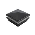 3.625" Sq. Neptune Low Voltage LED Lighted Post Cap - Hammertone Black 1484-LED-HB-3K