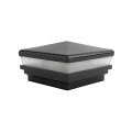 3.625" Sq. Neptune Low Voltage LED Lighted Post Cap - Hammertone Black 1484-LED-HB-3K