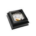 3.625" Sq. Neptune Low Voltage LED Lighted Post Cap - Hammertone Black 1484-LED-HB-3K