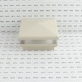 4" Sq. Neptune Low Voltage LED Lighted Vinyl Post Cap for Vinyl Fence and Railing (Warm White) Almond